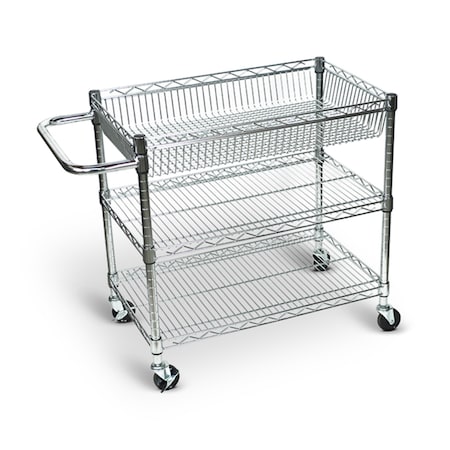 Luxor Large Wire Tub Cart - Three Shelves LICWT2918